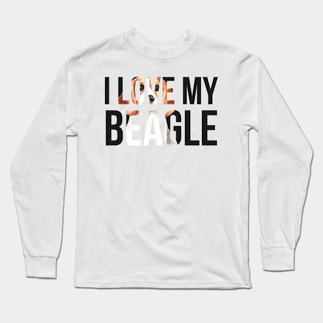 Dog Love Reflection Long Sleeve T-Shirt by designdaking